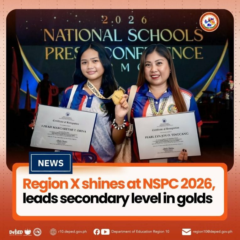 Region X shines at NSPC 2026, leads secondary level in golds